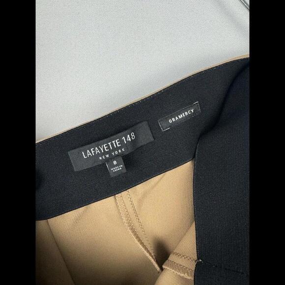 Lafayette 148 New York Gramercy Ankle Trouser Pants Tan Size 8 US - Picture 6 of 7